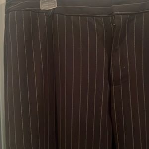Black pinstripe dress pants